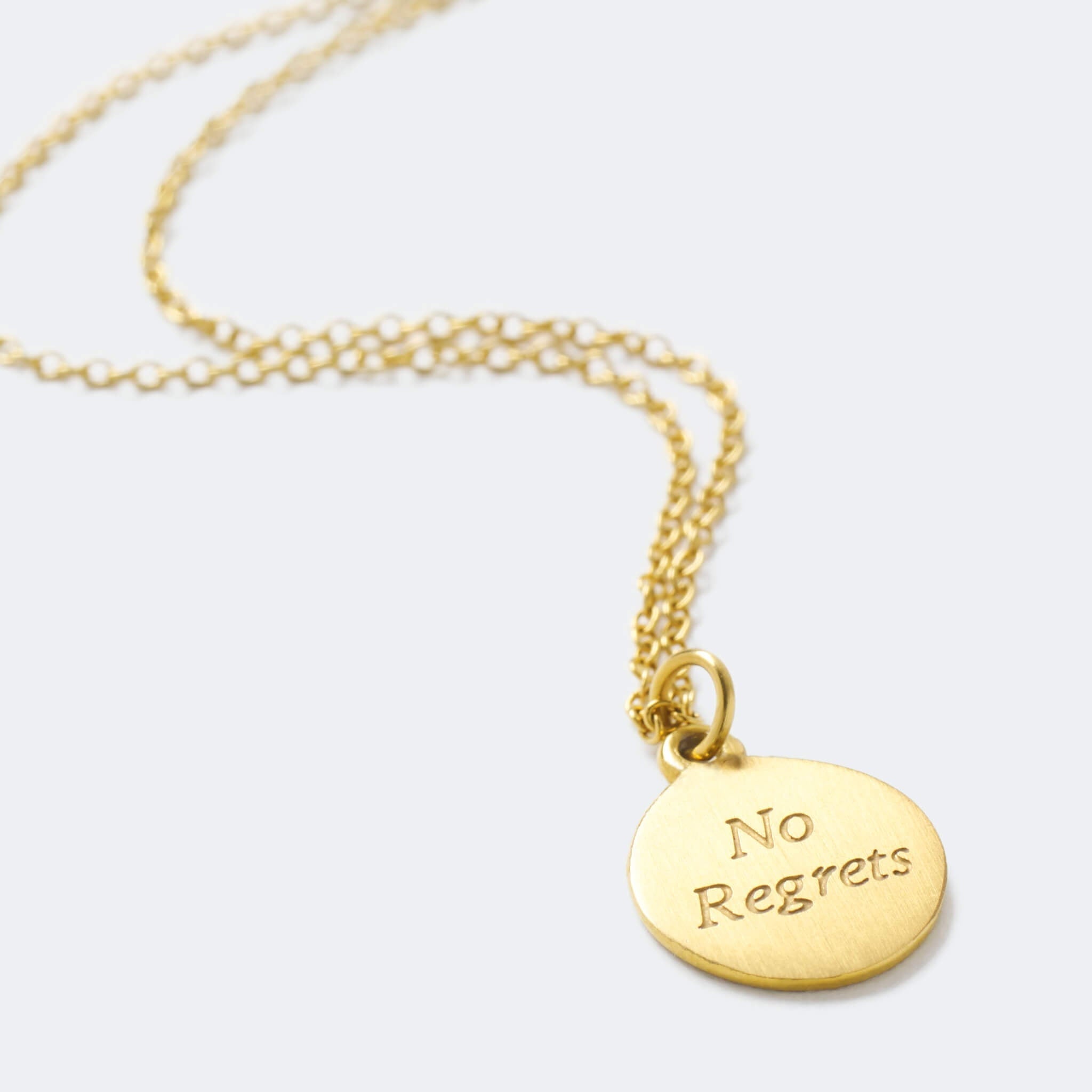 ‘No Regrets’ Rave Coin Pendant