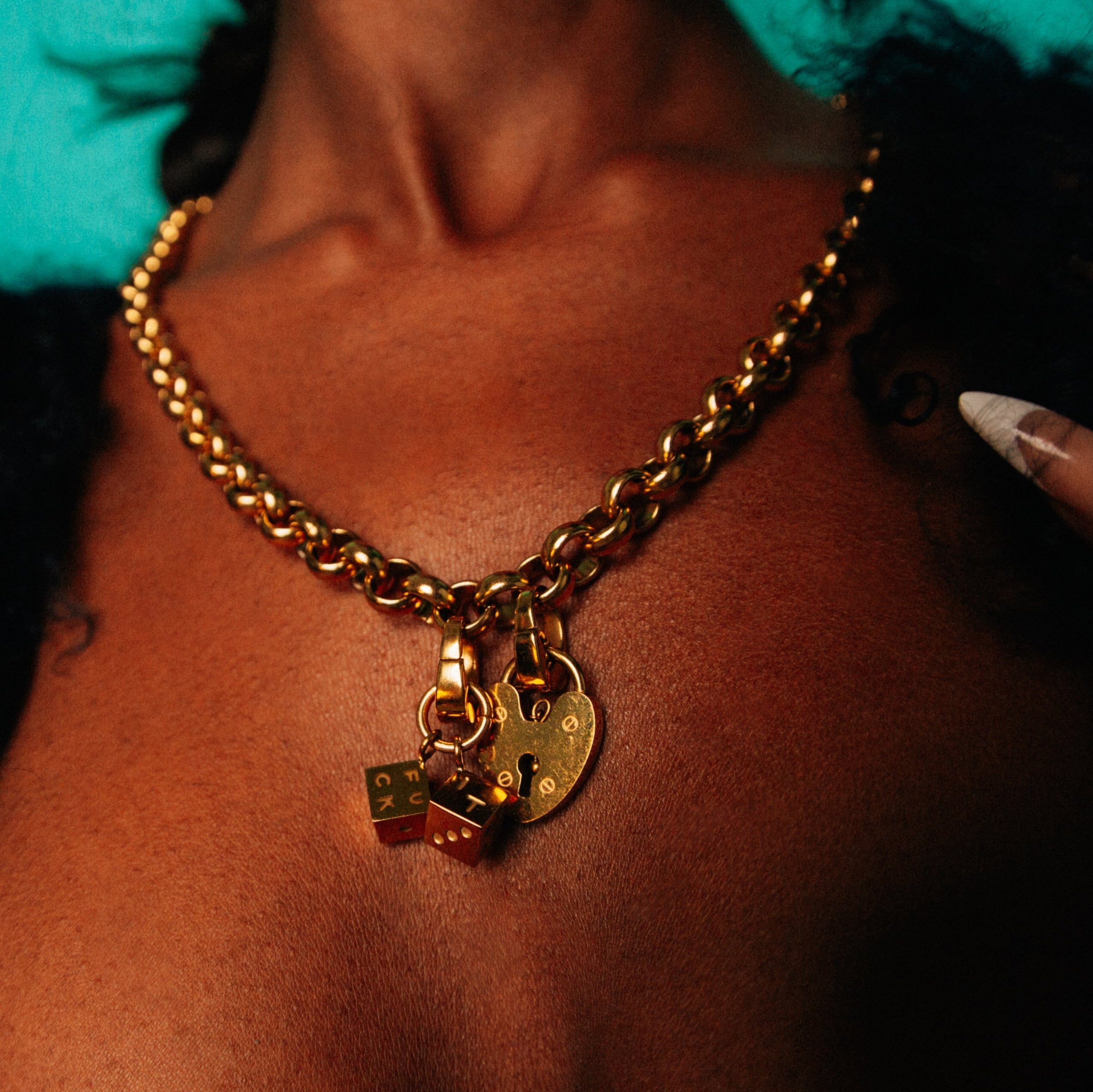Heart Padlock Charm